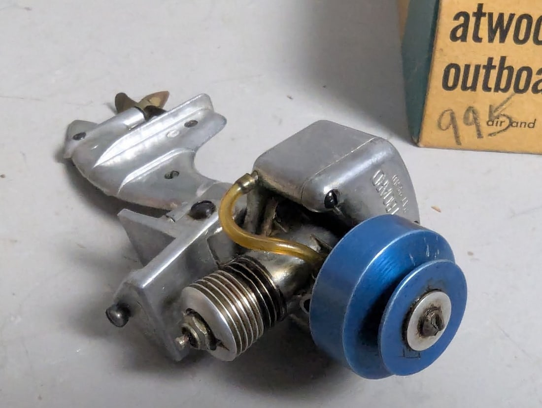 Vintage Atwood Outboard Miniature Marine Engine NOS Precision Built Model Engine - 5
