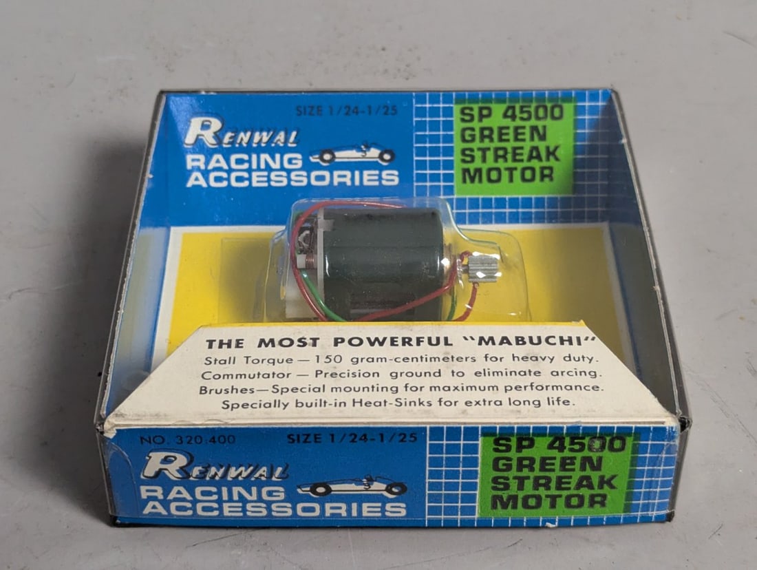 Renwal SP 4500 Green Streak Motor Vintage Slot Car Accessory NOS Mint Condition - 2
