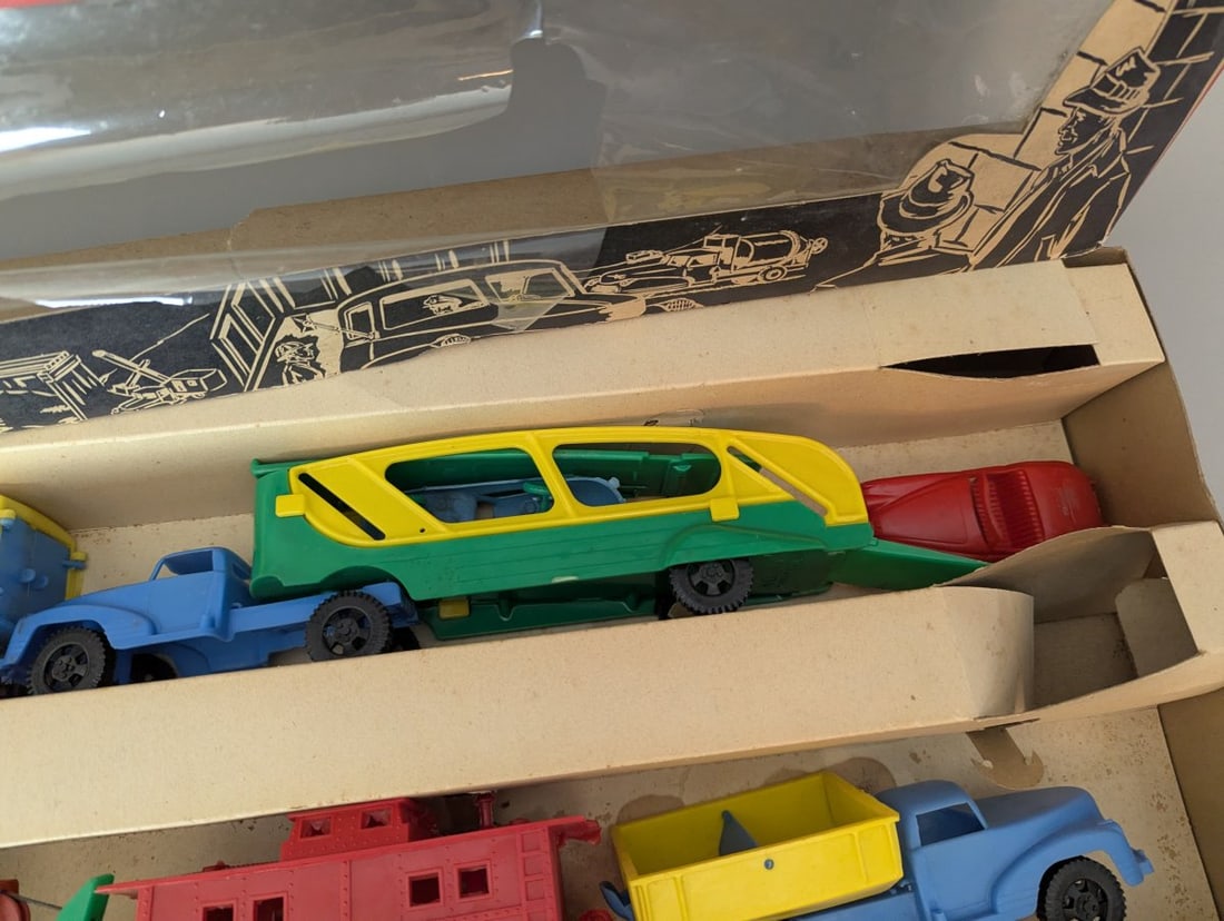 Vintage Playwell Freight Forwarding Work Train Set Colorful Unplayed-with Toy Vehicles - 6