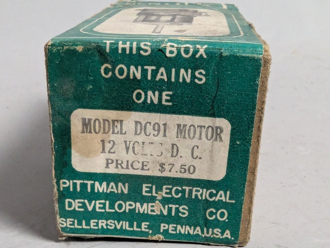 Vintage Pittman Model DC91 Motor New Old Stock Sealed Box Collectible Model Railroading - 2