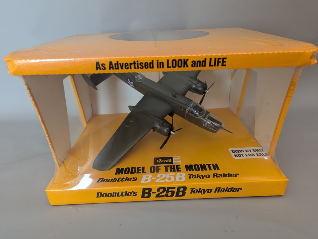 Revell Doolittle's B-25B Tokyo Raider Vintage Store Display Model of the Month: **Important** Please read below description on how to avoid high shipping costs. Up for auction is a rare promotional store display model of the legendary Doolittle's B-25B Tokyo Raider. This item, me