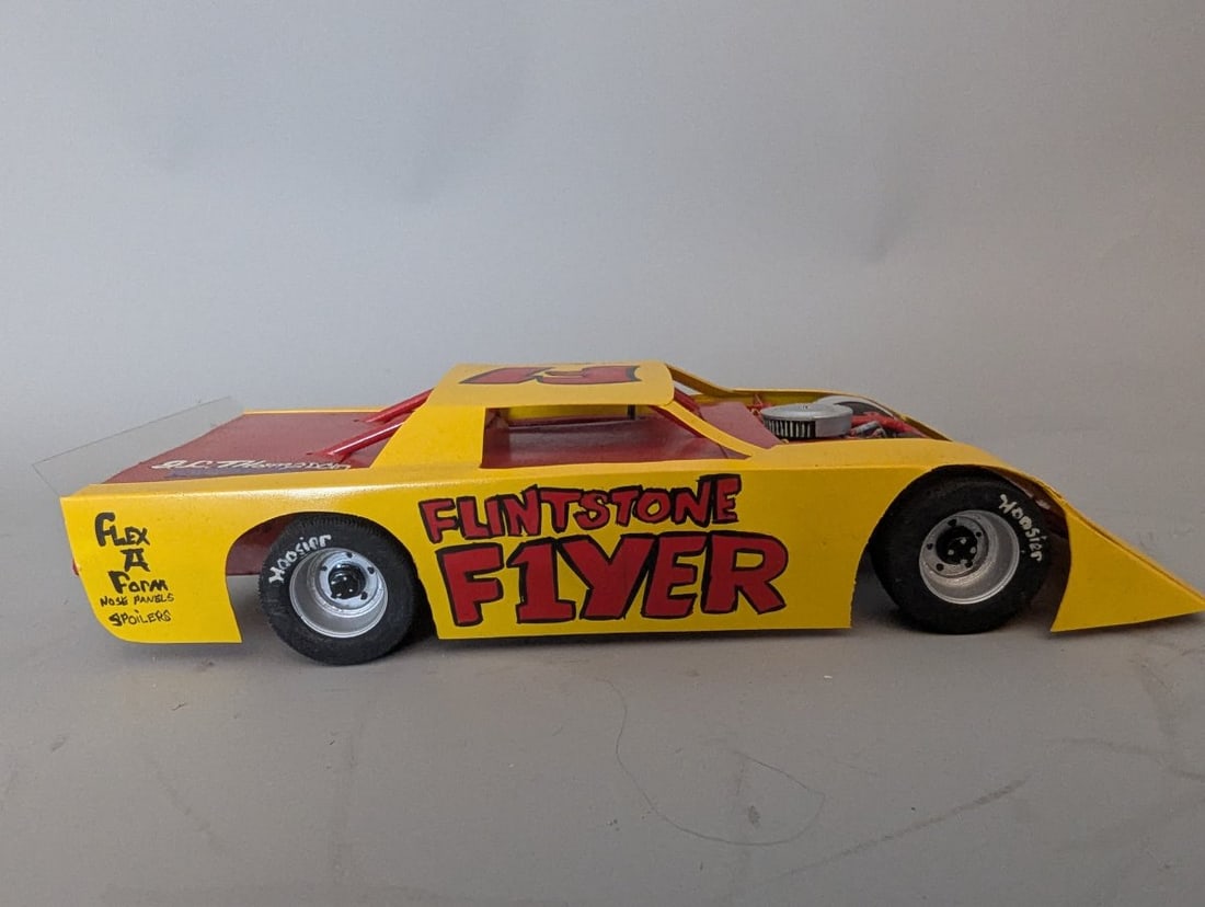 Custom Built 'Flintstone Flyer' Dirt Late Model Race Car by Jimmy Flintstone - 3