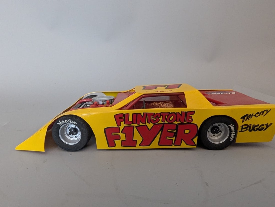 Custom Built 'Flintstone Flyer' Dirt Late Model Race Car by Jimmy Flintstone - 5