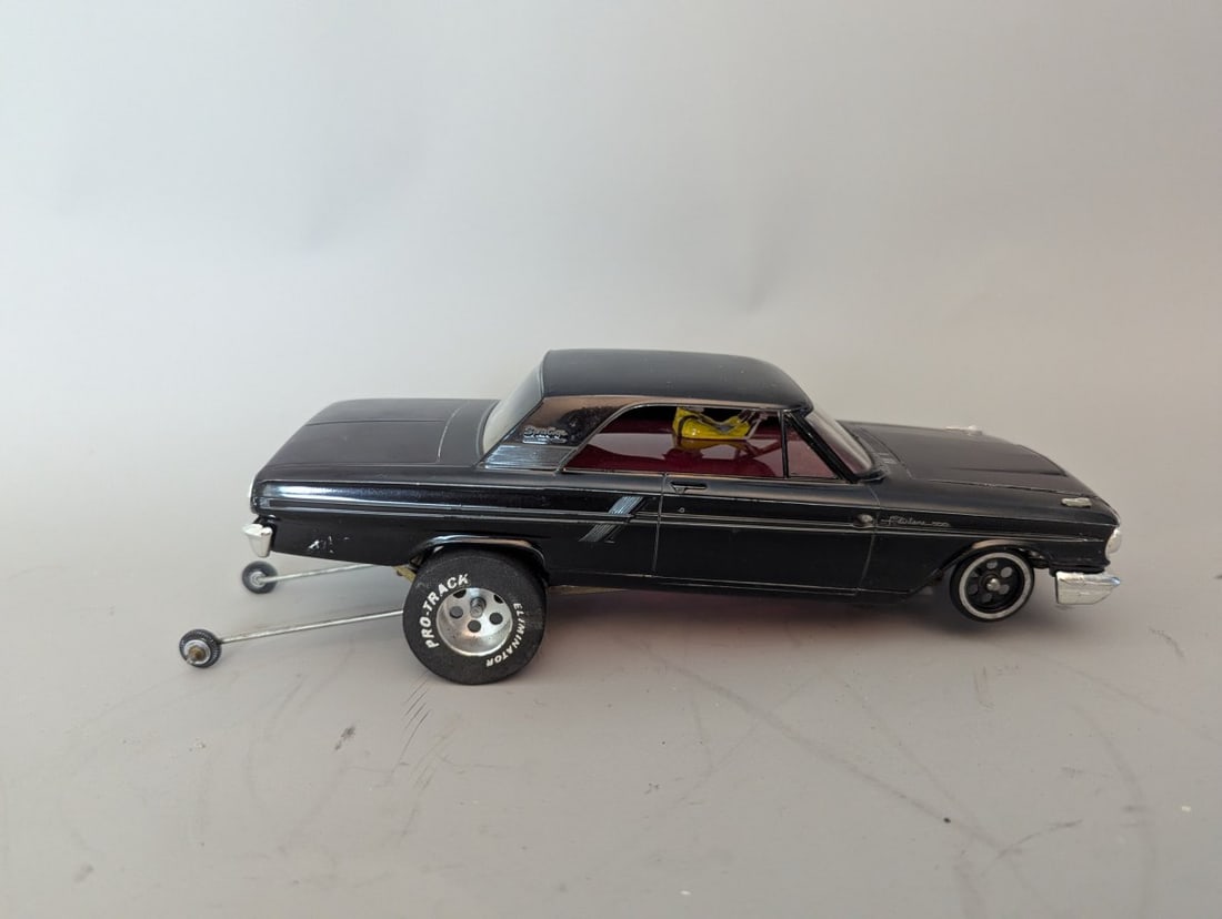 Custom-Built 1964 Ford Fairlane 500 Drag Slot Car 1/24 Scale Unique Model - 2
