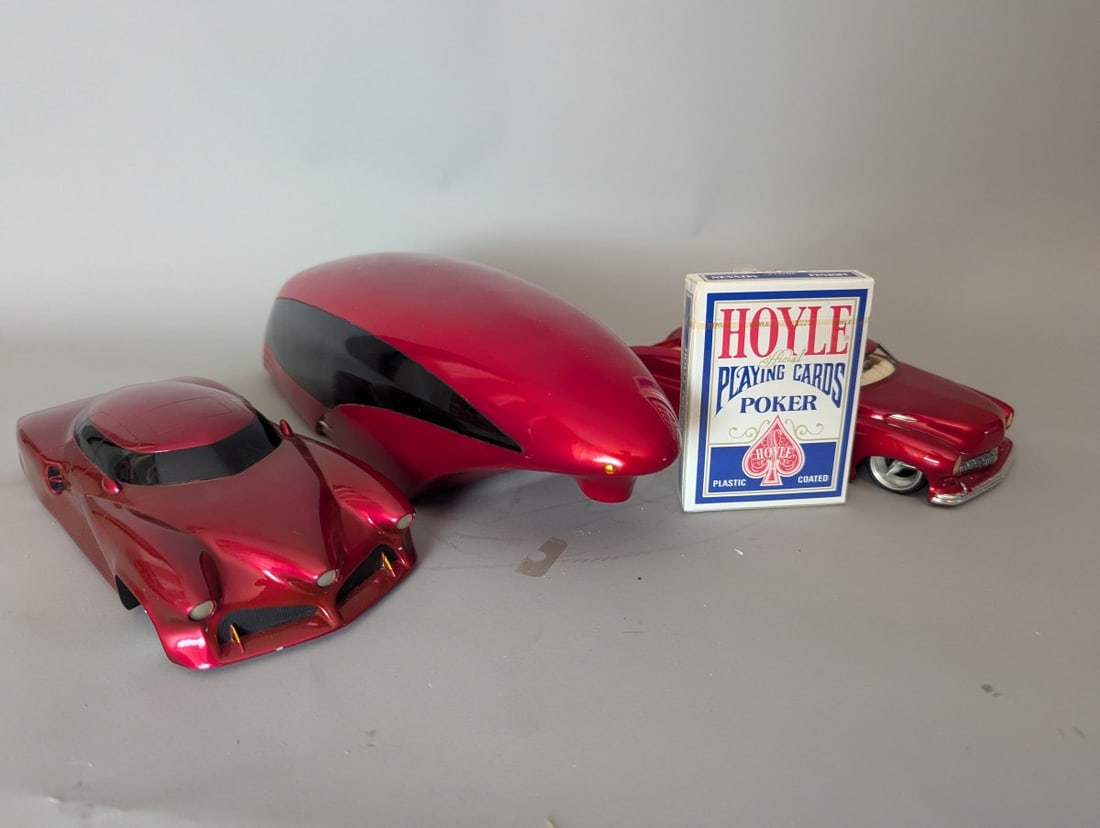 Custom Mercury Pickup Truck and Futuristic Car Hauler Trailer Model Set by Mark Jones - 11