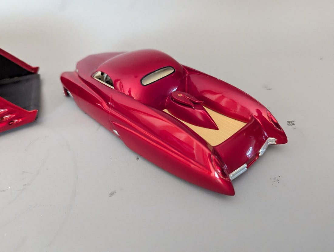 Custom Mercury Pickup Truck and Futuristic Car Hauler Trailer Model Set by Mark Jones - 8