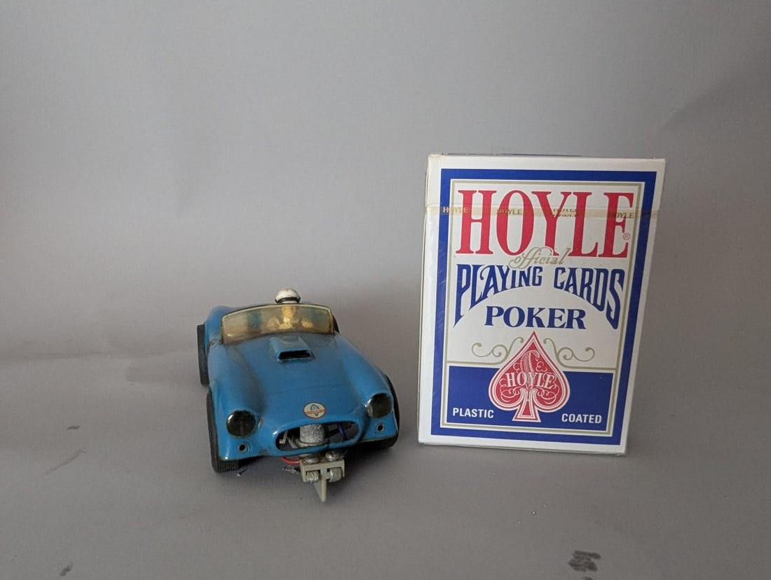 Vintage 1960s 1/32 Scale Shelby Cobra Slot Car Blue #8 Watkins Glen Collectible - 8