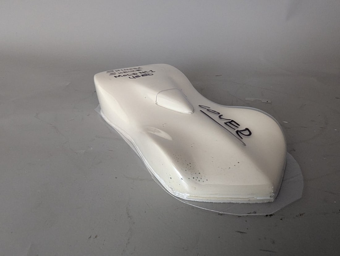 Larry Shinoda Shrike Reproduction Car Body Mold 2008 Automotive Memorabilia: **Important** Please read below description on how to avoid high shipping costs. For auction is a Shinoda Shrike Reproduction Car Body Mold dated 2008, measuring 1 1/2 x 3 1/2 x 7 3/4 inches. This