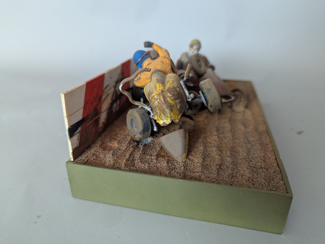Vintage Midget Sprint Car Racing Diorama Unique Assembled Art Piece - 5