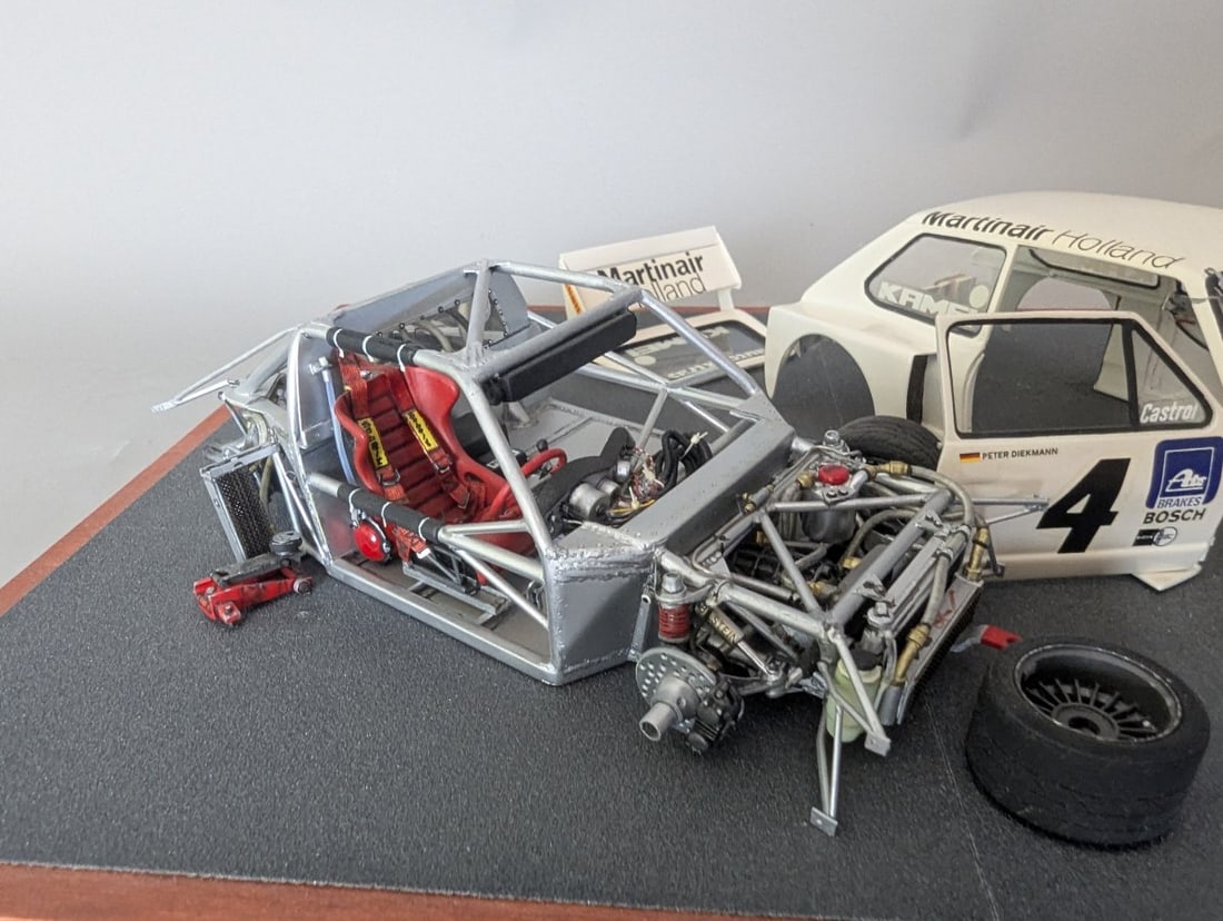 Custom Zakspeed Ford Capri Gr. 5 Race Car Diorama Unique Model Kit Display - 3