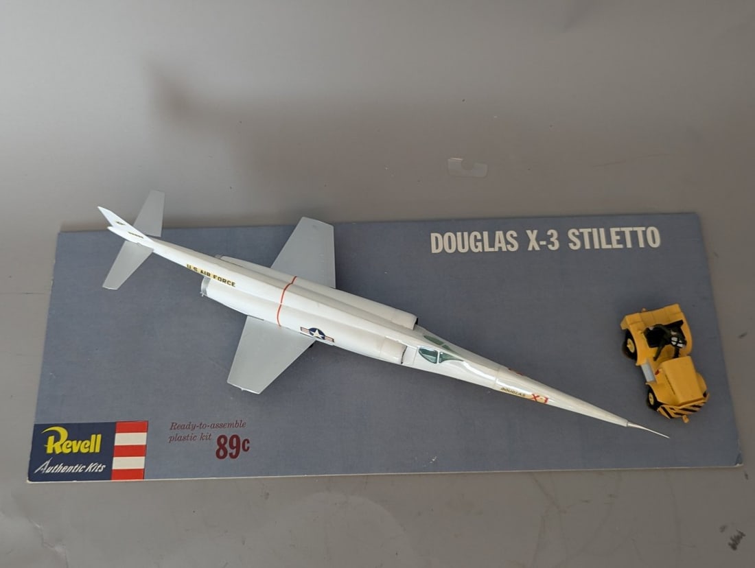 Vintage 1950s Revell Douglas X-3 Stiletto Promotional Store Display Model - 2