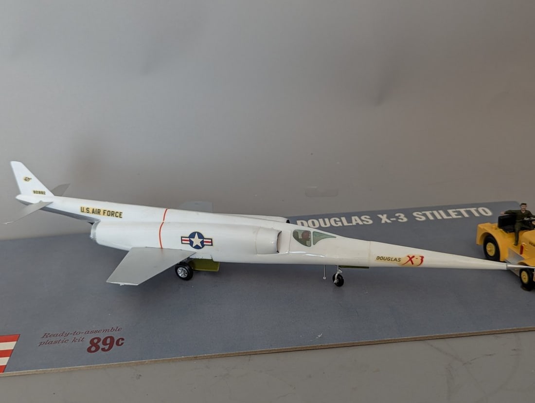 Vintage 1950s Revell Douglas X-3 Stiletto Promotional Store Display Model - 3