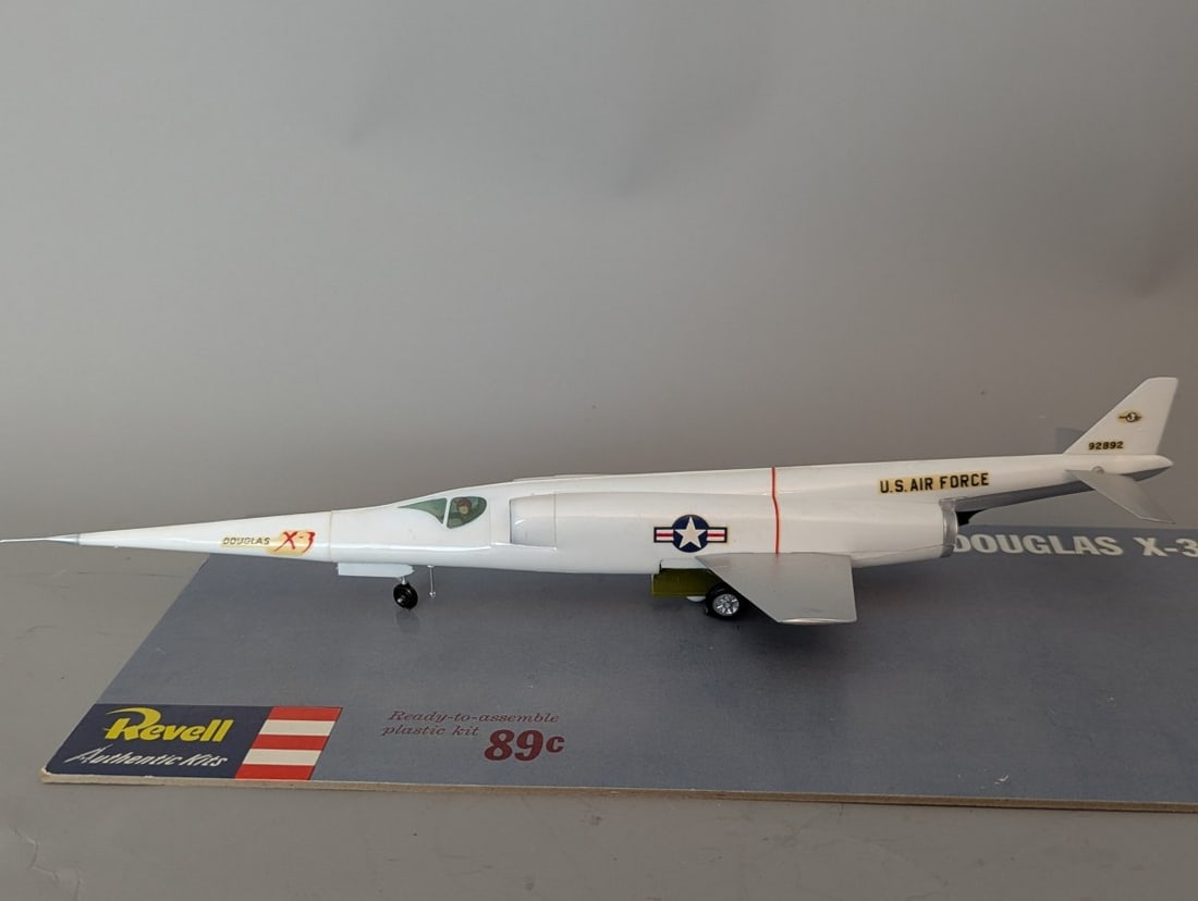 Vintage 1950s Revell Douglas X-3 Stiletto Promotional Store Display Model - 4