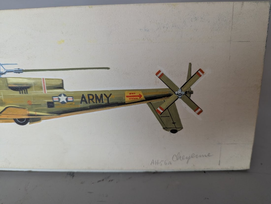 Vintage Aurora Lockheed AH-56A Cheyenne Model Kit with Original Box Art Painting - 5