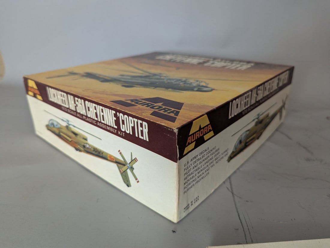 Vintage Aurora Lockheed AH-56A Cheyenne Model Kit with Original Box Art Painting - 7