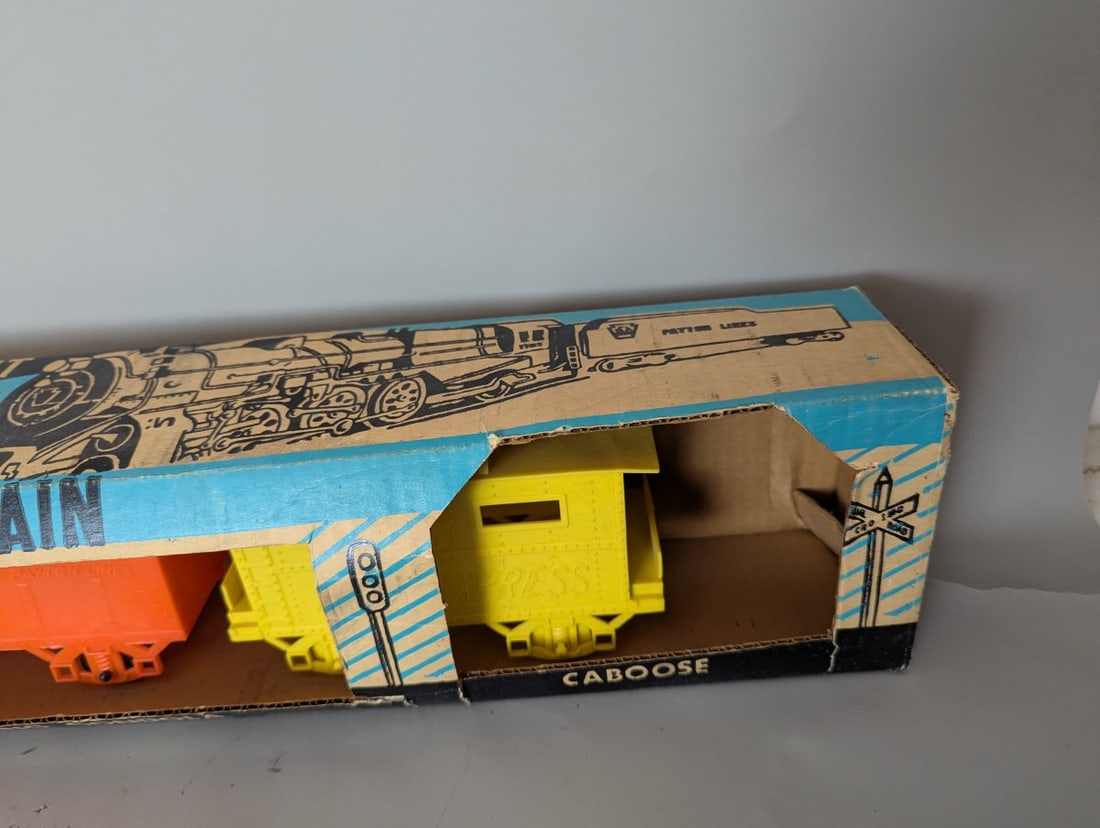 Vintage Payton Giant Unbreakable Freight Train Set New Old Stock Complete in Box - 5