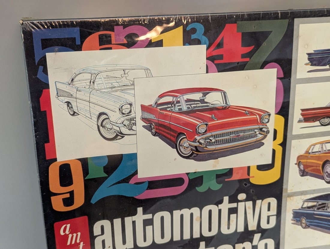 AMT Automotive Illustrators Complete Water Color Paint By Number Set Vintage Sealed - 2