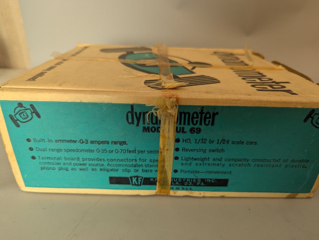 Vintage KF Industries Slot Car Dynamometer UL 69 & Thoric MRC Controller with Box - 8