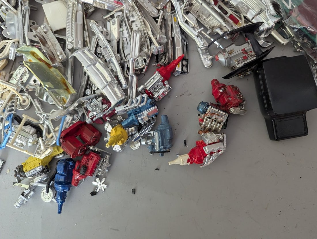 Large Lot of Vintage Plastic Model Car Parts AMT MPC Revell Hobby Restoration Kitbashing - 7