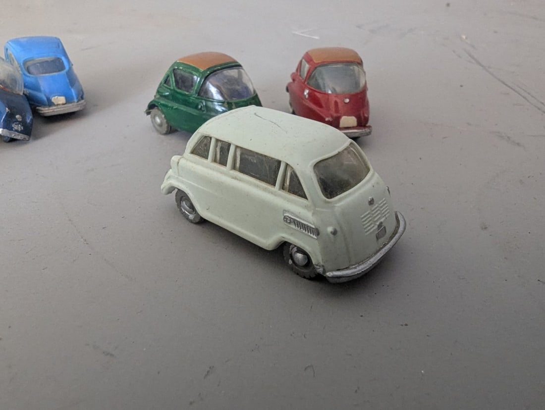 Vintage European Microcar Collection 9 Miniature Die-Cast Model Cars Siku Mini-Cars - 6