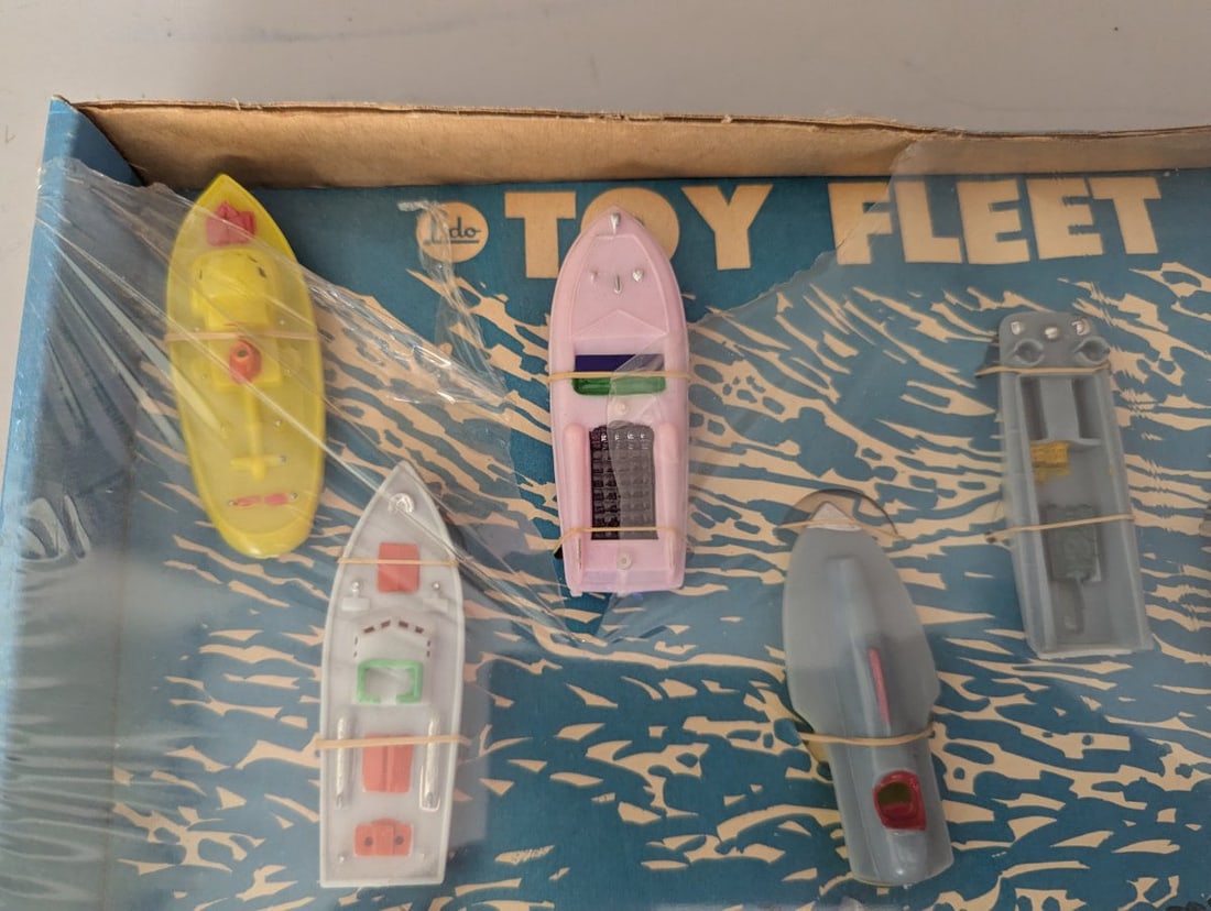Lido Toy Fleet No. 508 Boxed Set Vintage Plastic Boats Classic Collectible - 2