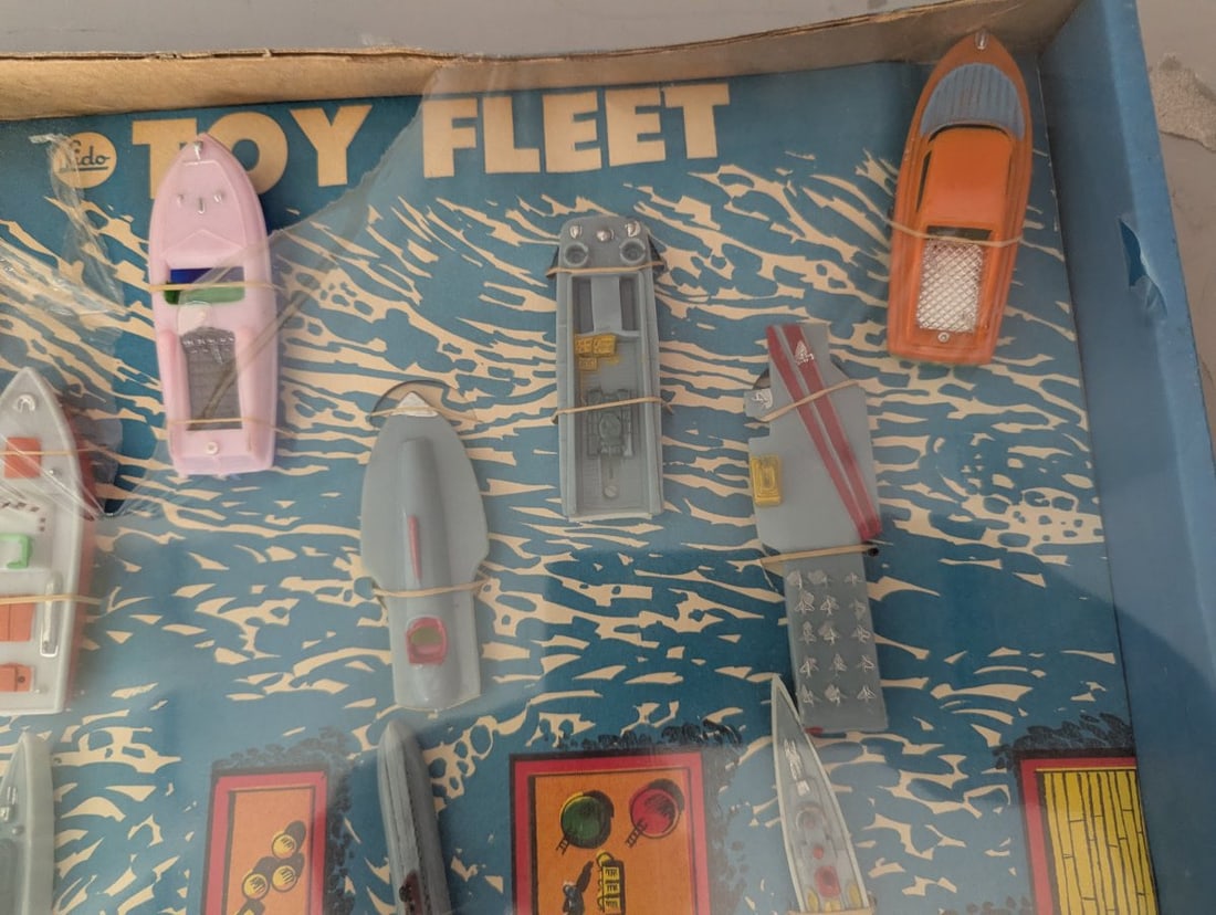Lido Toy Fleet No. 508 Boxed Set Vintage Plastic Boats Classic Collectible - 3