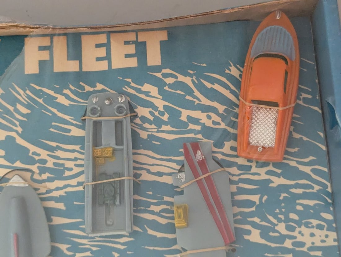 Lido Toy Fleet No. 508 Boxed Set Vintage Plastic Boats Classic Collectible - 4