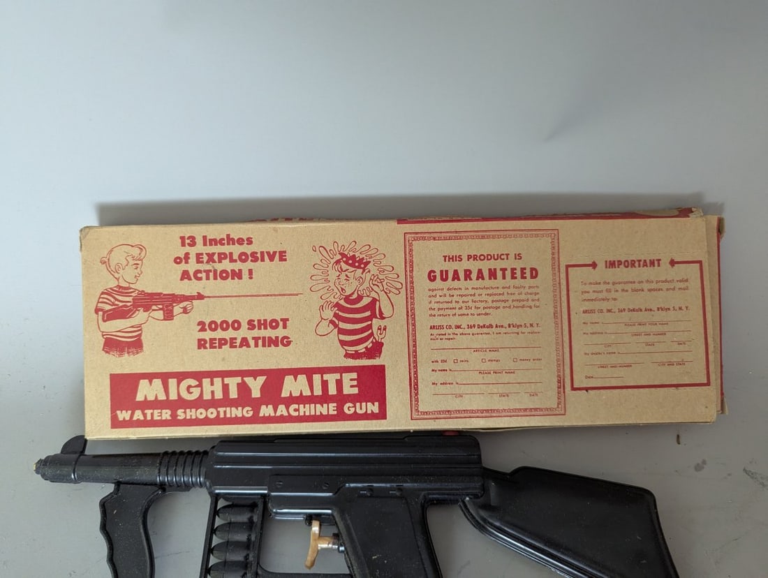 Arliss Mighty Mite Water Shooting Machine Gun Vintage Toy Collector's Item - 4