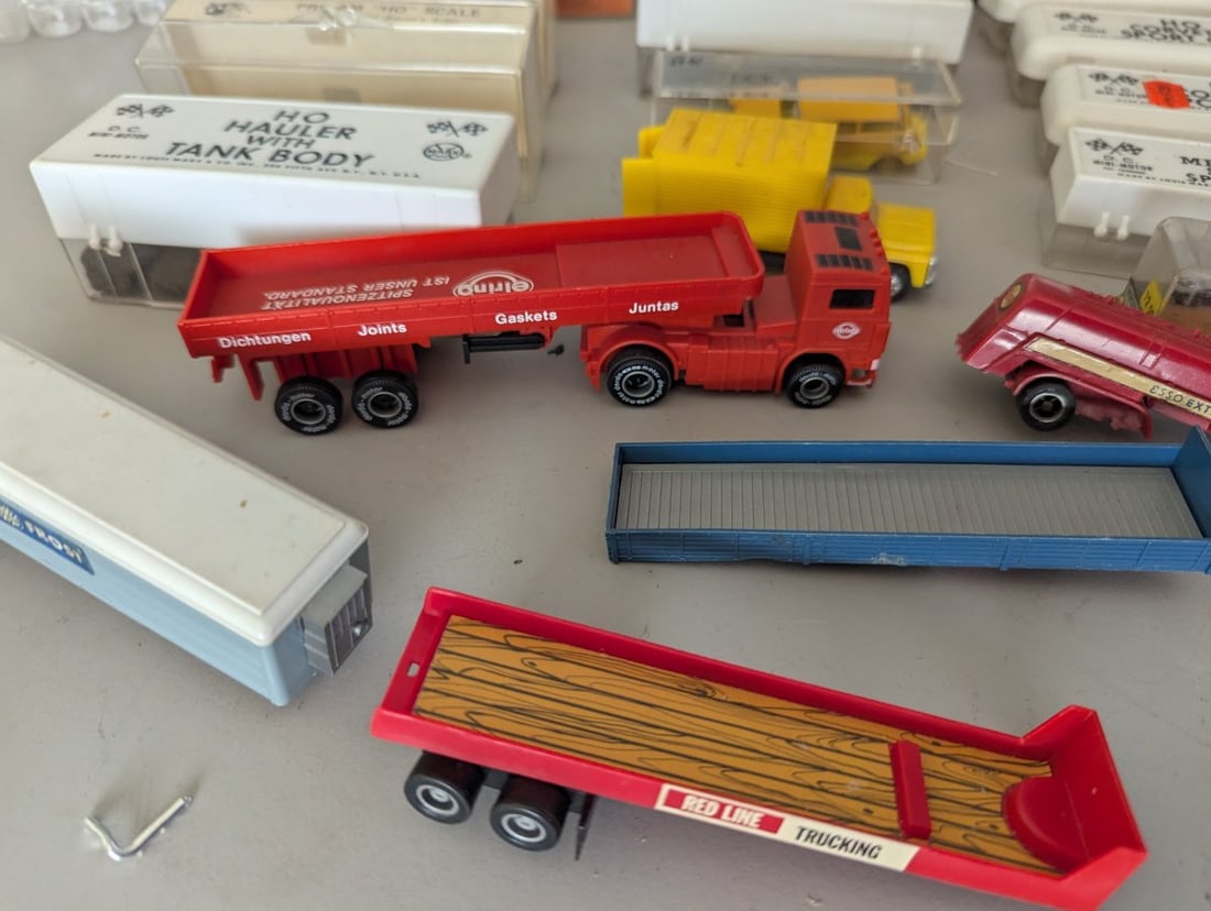 Lot of HO Slot Cars Die Cast Vehicles Bodies Storage Cases Aurora Marx Collection - 5