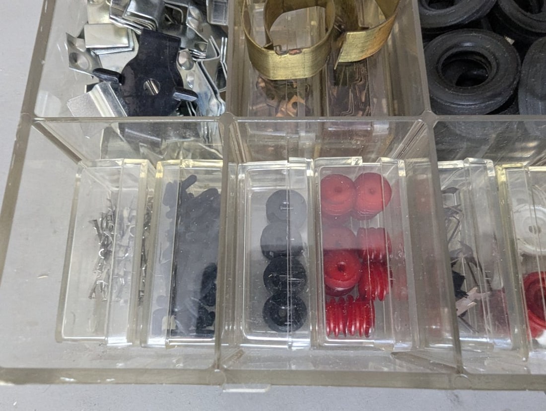 Large Collection Vintage 1960s Cox 1/32 Scale Slot Car Parts in Organizer Boxes - 5