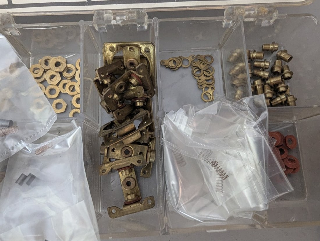 Large Collection Vintage 1960s Cox 1/32 Scale Slot Car Parts in Organizer Boxes - 8