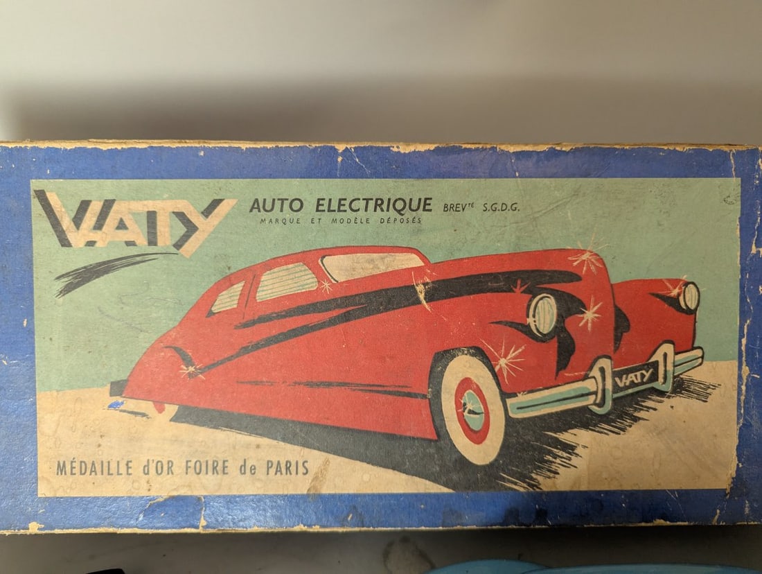 Vaty Auto Electrique Toy Car Set with Controller and Box Vintage French Collectible - 2