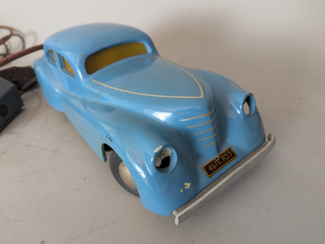 Vaty Auto Electrique Toy Car Set with Controller and Box Vintage French Collectible - 3