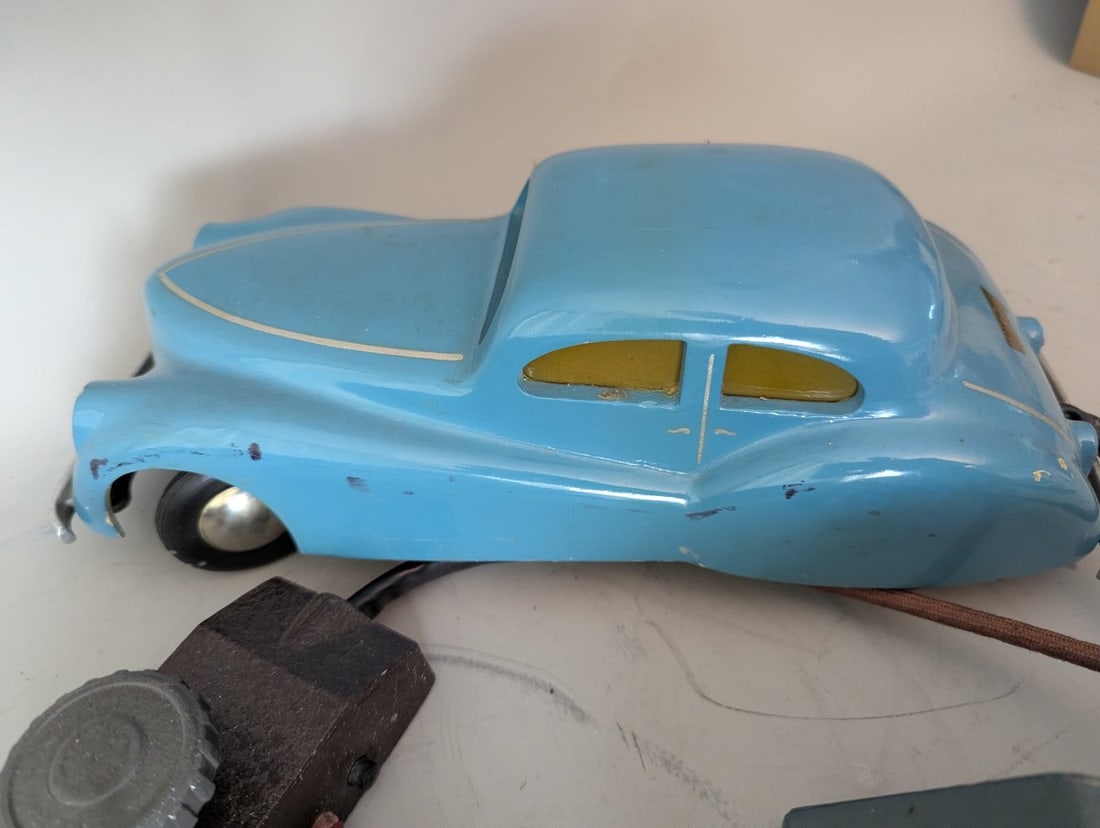 Vaty Auto Electrique Toy Car Set with Controller and Box Vintage French Collectible - 4