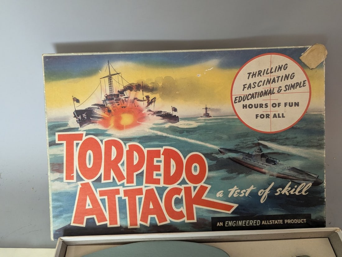 Vintage Torpedo Attack Naval Game by Allstate Engineering Rare Collectible - 2