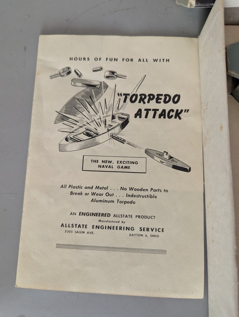 Vintage Torpedo Attack Naval Game by Allstate Engineering Rare Collectible - 4