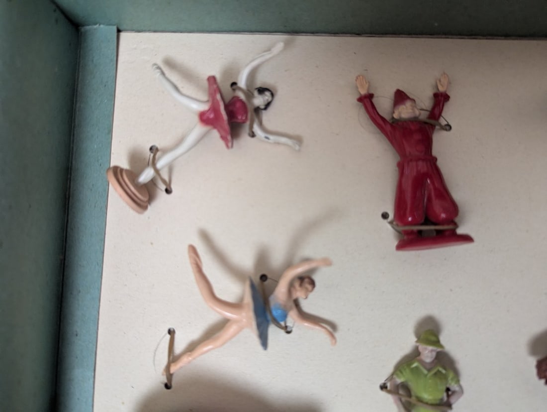 Vintage Beton Circus Toy Figure Set by Bergen Toy & Novelty Co in Original Box - 3