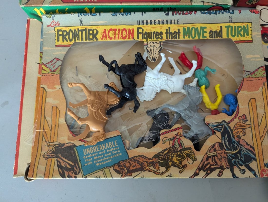 Vintage Lido Toy Company Lot of 4 Classic Plastic Playsets Collectible Toys - 4