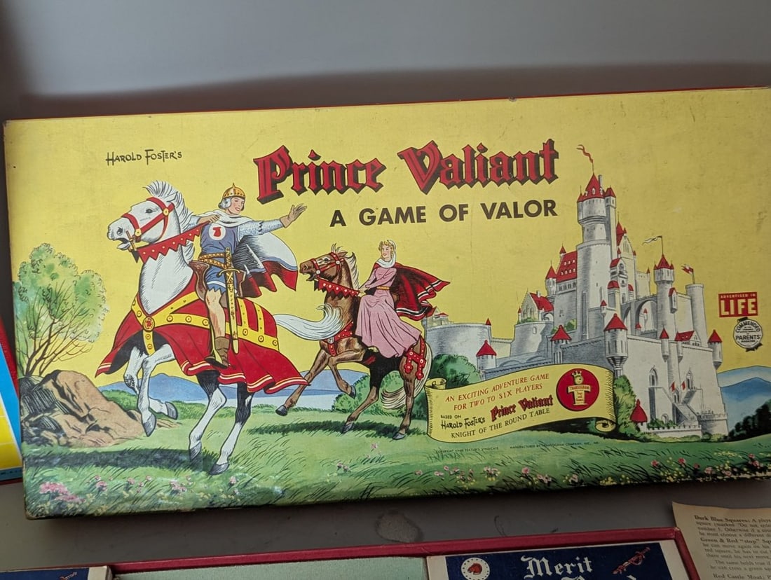 Vintage 1954 Prince Valiant A Game of Valor Board Game by Transogram Harold Foster - 2