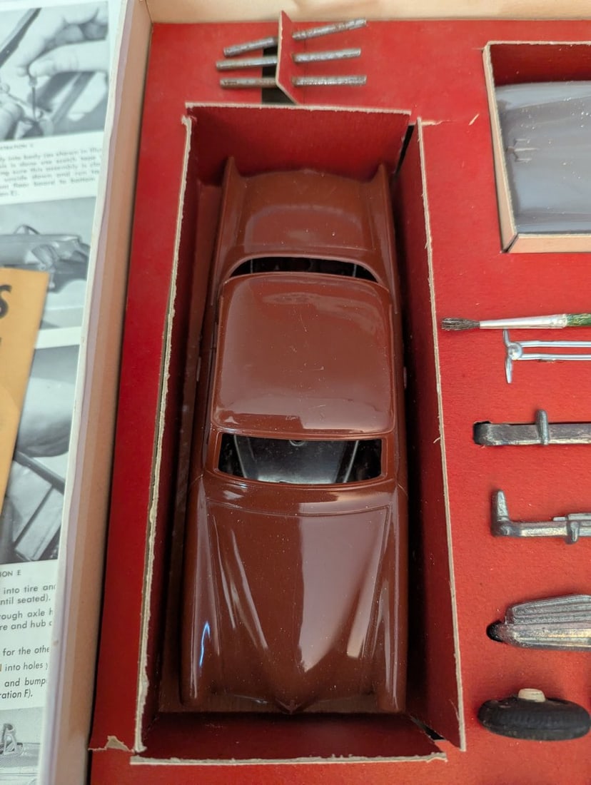 Vintage 1950s 3 Car Assembly Kit Pontiac Catalina Ford Convertible Studebaker Starliner - 4