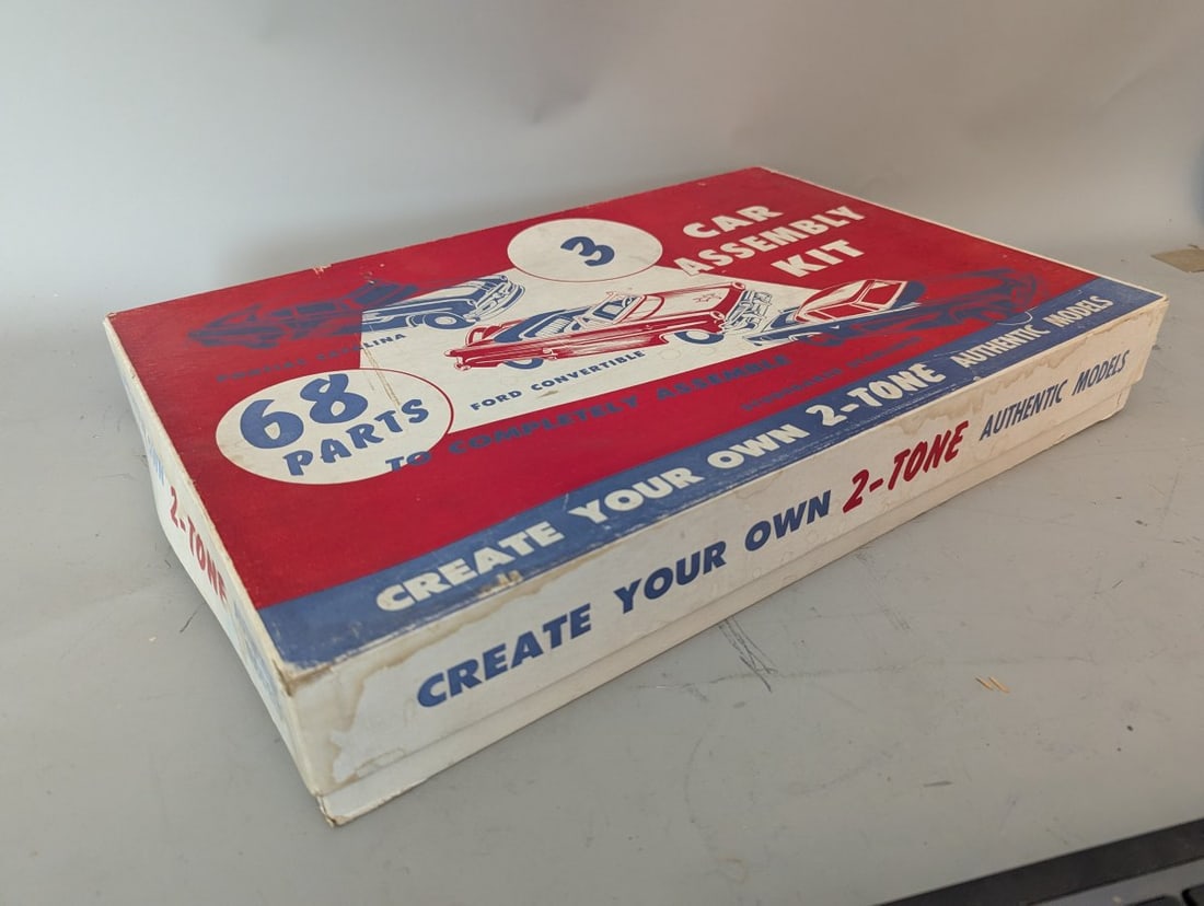 Vintage 1950s 3 Car Assembly Kit Pontiac Catalina Ford Convertible Studebaker Starliner - 9