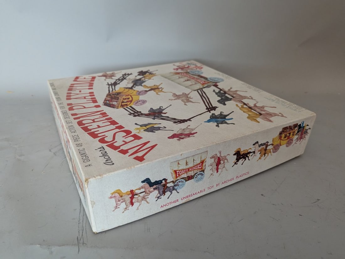 Vintage Archer's Western Play-Time 48-Piece Action Set New Old Stock Archer Plastics - 6