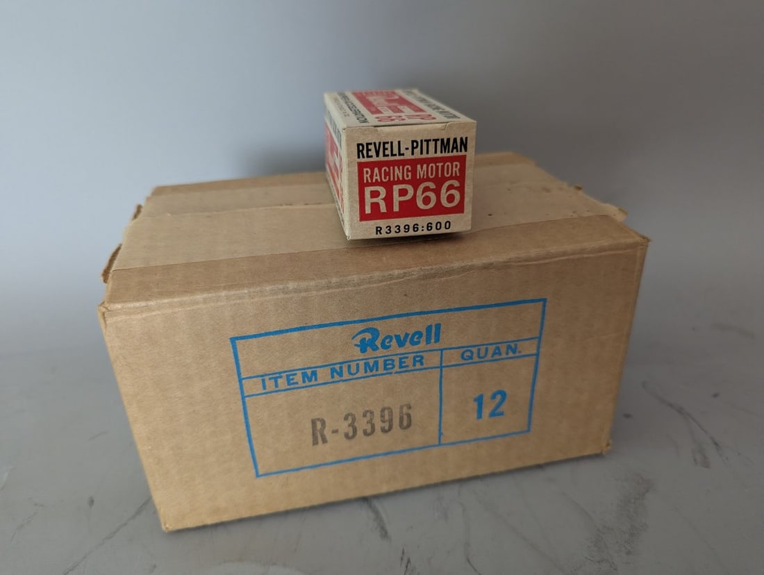 Revell Pittman RP66 Racing Motors Lot of 12 New Old Stock in Original Shipping Box: **Important** Please read below description on how to avoid high shipping costs. This rare lot features 12 Revell-Pittman RP66 Racing Motors in their original individual boxes, which are in pristine