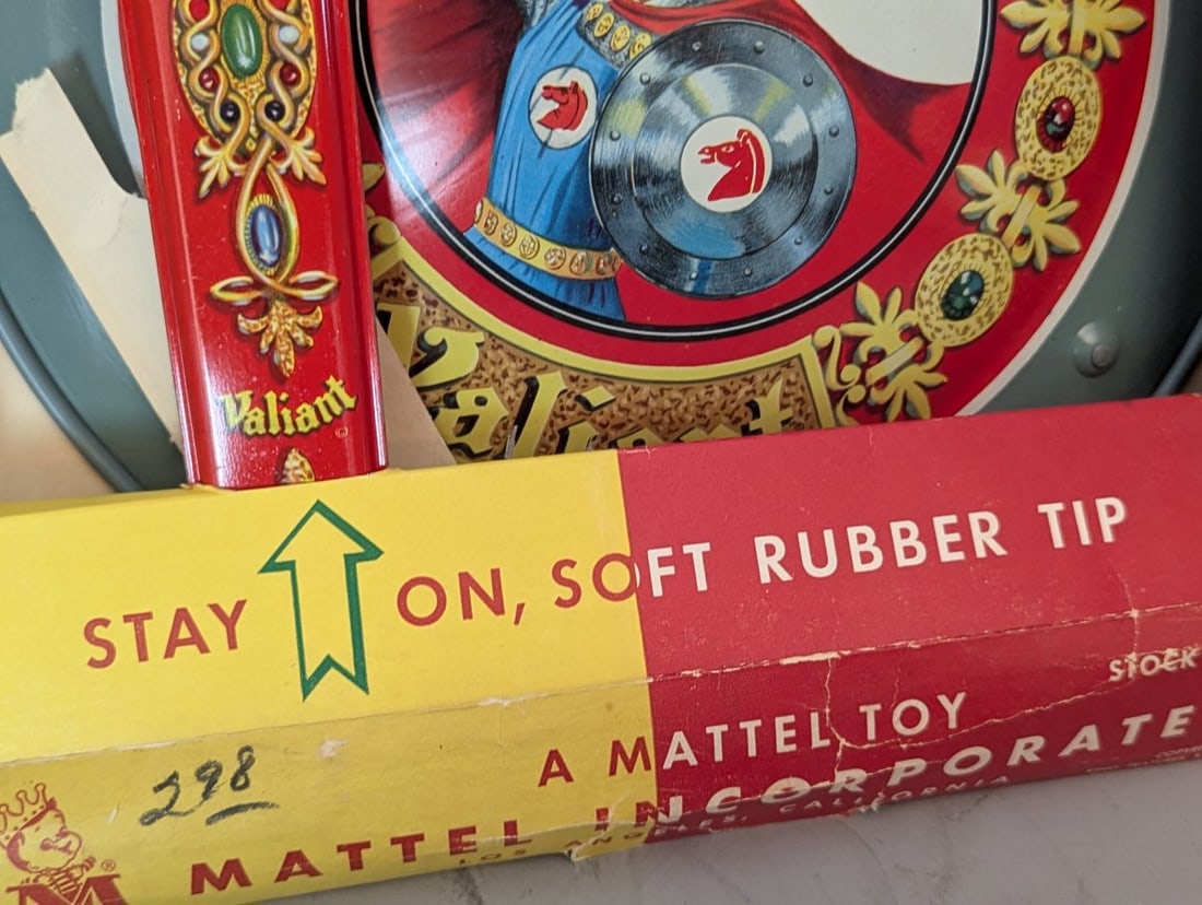 Vintage Mattel Prince Valiant Jeweled Sword Scabbard Shield Set Collectible Toy - 4