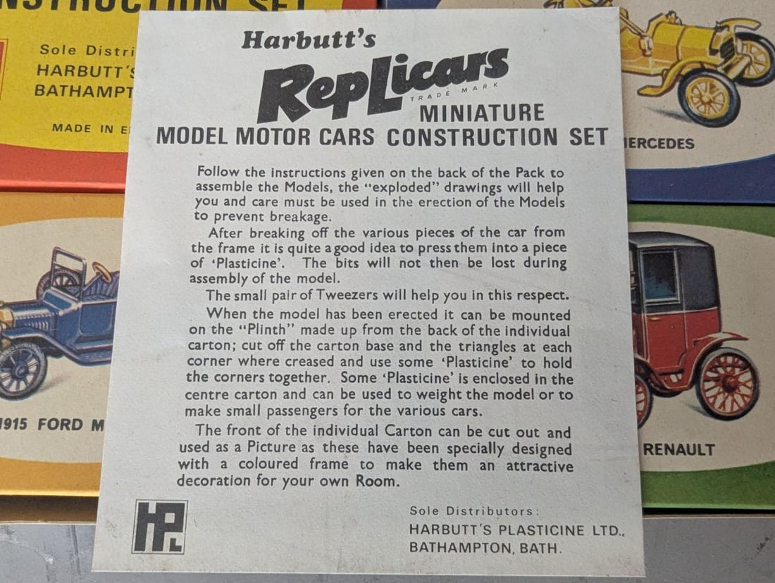 Harbutt's RepLicars Miniature Model Motor Cars Construction Set Vintage Collectible - 5