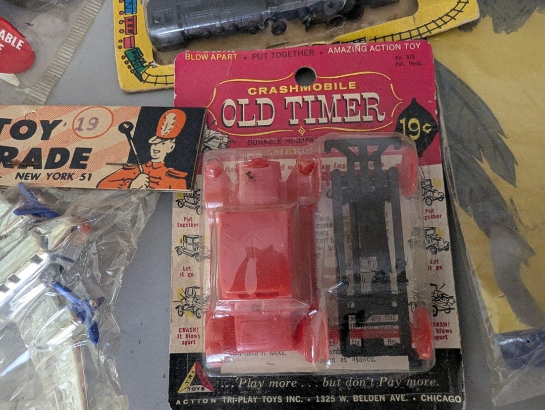 Vintage Assorted Plastic Toys Lot Grand Prix Lido Irwin Tri-Play Collectible NOS - 5
