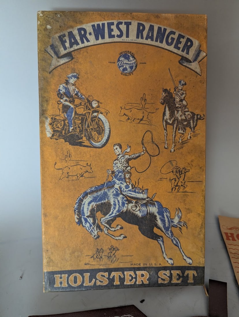 Vintage Amsco Far-West Ranger Holster Set New Old Stock Cowboy Toy - 2