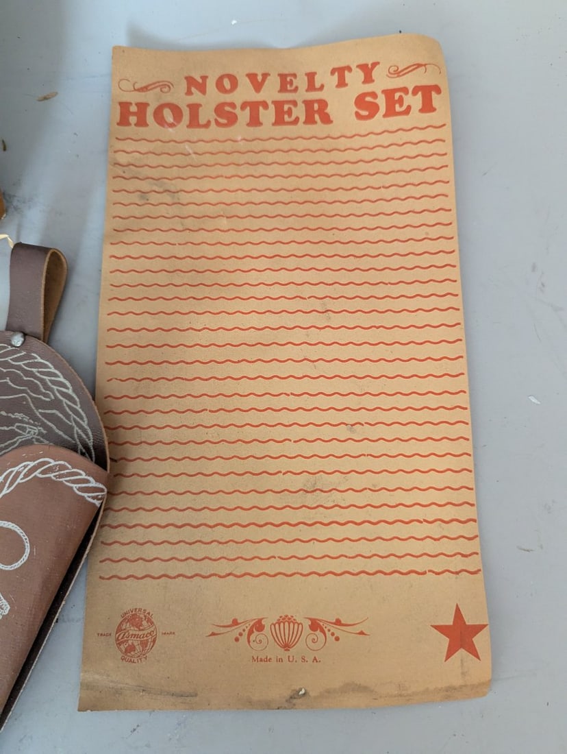 Vintage Amsco Far-West Ranger Holster Set New Old Stock Cowboy Toy - 3
