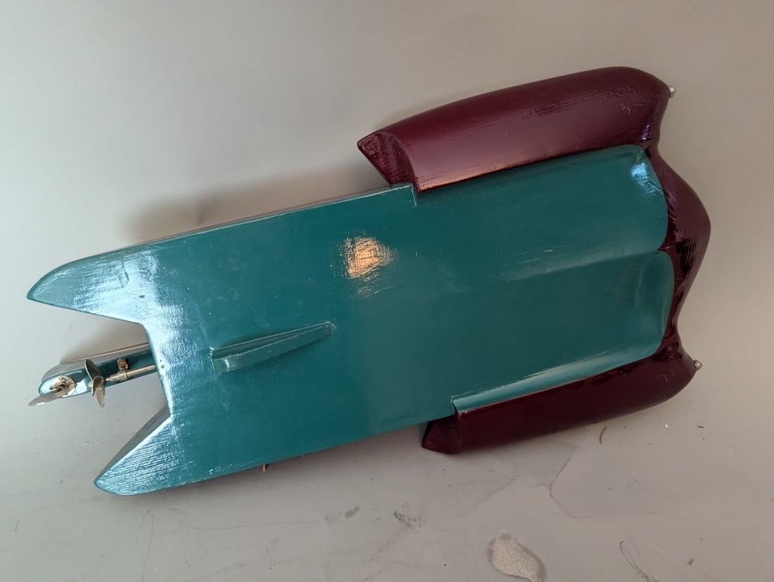 Kokusai-Mokei K.M.K. Sea Arrow Wooden Model Boat Vintage Collectible - 10