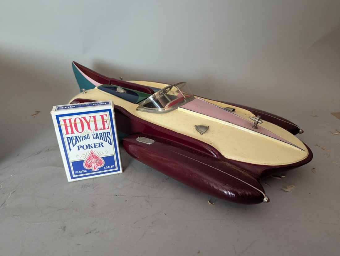 Kokusai-Mokei K.M.K. Sea Arrow Wooden Model Boat Vintage Collectible - 12